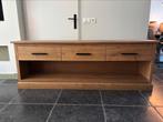 Massief eiken tv meubel., Ophalen, Zo goed als nieuw, 25 tot 50 cm, Minder dan 100 cm