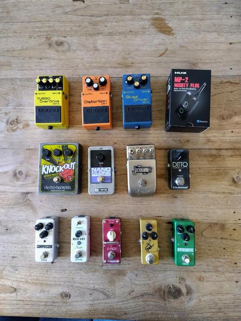 Pedals. A couple left, Muziek en Instrumenten, Effecten, Gebruikt, Chorus, Distortion, Overdrive of Fuzz, Reverb, Overige typen