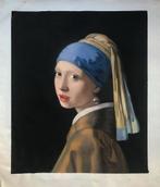 Vermeer: Meisje met de parel, olieverfreproductie, Antiek en Kunst, Verzenden