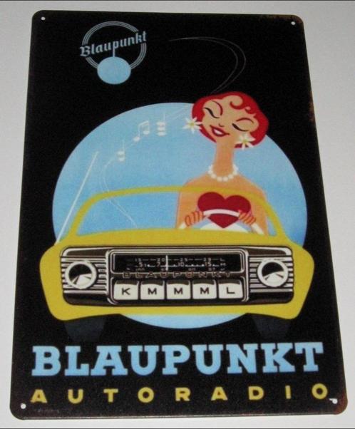 AUTORADIO BLAUPUNKT : Metalen Bord BLAUPUNKT Autoradio, Verzamelen, Merken en Reclamevoorwerpen, Nieuw, Reclamebord, Verzenden