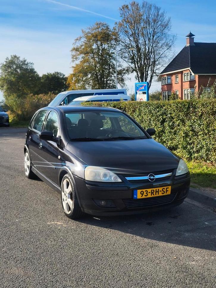 Opel Corsa 1.2 16V Twinport 5D Easytr. 2005 Zwart Automaat, Auto's, Opel, Particulier, Corsa, Airconditioning, Lichtmetalen velgen