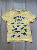 H&M tshirt, maat 134-140, geel met dinosaurussen, dino's, Gebruikt, H&M, Ophalen of Verzenden, Shirt of Longsleeve