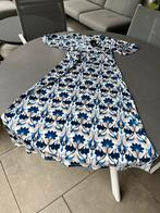 Nieuwe blauw/beige Musthaves by Elja travel jurk, maat S/M, Kleding | Dames, Maat 38/40 (M), Musthaves by Elja, Nieuw, Onder de knie