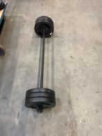 Halterstang met gewichten diversen combinatie,s mogelijk, Ophalen of Verzenden, Zo goed als nieuw, Halterset