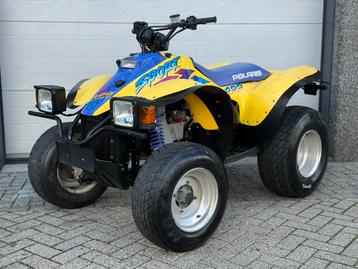 Polaris Sport 400 2 Takt Geel 2001 Liquid Cooled Met Kenteke beschikbaar voor biedingen