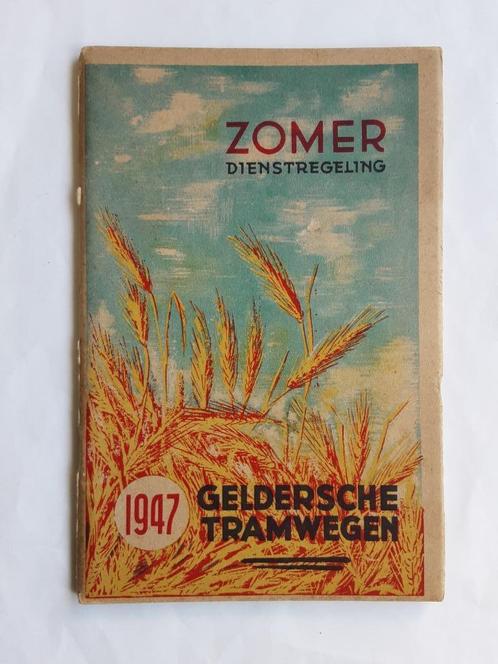 GELDERSCHE TRAMWEGEN DOETINCHEM ZOMERDIENSTREGELING 1947, Verzamelen, Spoorwegen en Tramwegen, Gebruikt, Bus of Metro, Overige typen