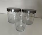 Ikea badkamerset drinkglas + 2 glazen potten, Zo goed als nieuw, Ophalen