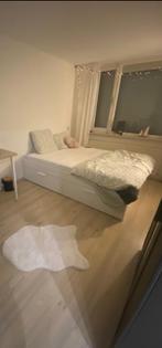 IKEA brimnes bed wit 160 x 200 (evt. Incl matras), Ophalen, Strak, minimalistisch, opberglades, Wit, Zo goed als nieuw