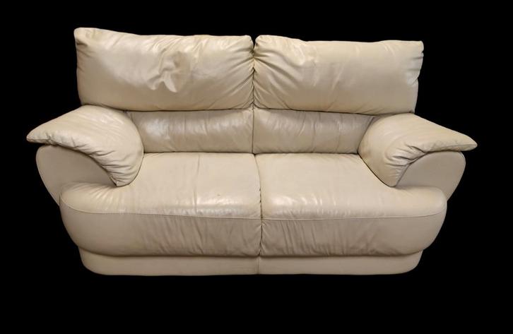 Contempo # compact Italiaans leren design bankje - L 160cm, Antiek en Kunst, Kunst | Designobjecten, Ophalen of Verzenden