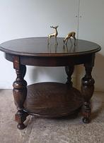 Antiek ronde salontafel of bijzettafel bolpoten, Ophalen of Verzenden