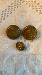 Vintage knopen koper/afb. anker/set van 3, Hobby en Vrije tijd, Naaien en Fournituren, Ophalen of Verzenden, Gebruikt, Knoop of Knopen