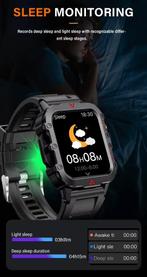 Smartwatch Heren Outdoor Horloges 39,95 LAATSTE NU 29,95, Afstand, Lige, Verzenden, Zwart