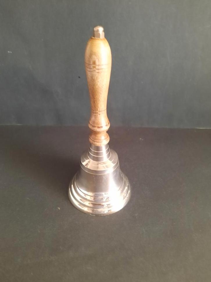 Schoolbel handbel Kerstman bel, Antiek en Kunst, Antiek | Koper en Brons, Koper, Ophalen of Verzenden