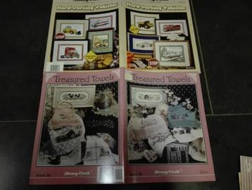  Boeken kruissteek dieren 6x en hardanger dmc .  beschikbaar voor biedingen