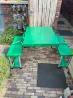Opklapbare picknicktafel, Gebruikt, Aluminium, Ophalen of Verzenden, Rechthoekig