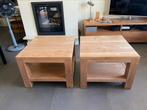 Teakhouten salontafel (set van 2 of apart), Huis en Inrichting, Ophalen, Gebruikt, 50 tot 100 cm, 50 tot 100 cm