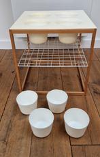 vintage Ikea tafeltje met losse kunststof bakjes, Verzamelen, Ophalen, Huis en Inrichting