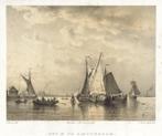 Johannes Hilverdink litho "Het IJ te Amsterdam"  SAIL 30 %!, Antiek en Kunst, Ophalen