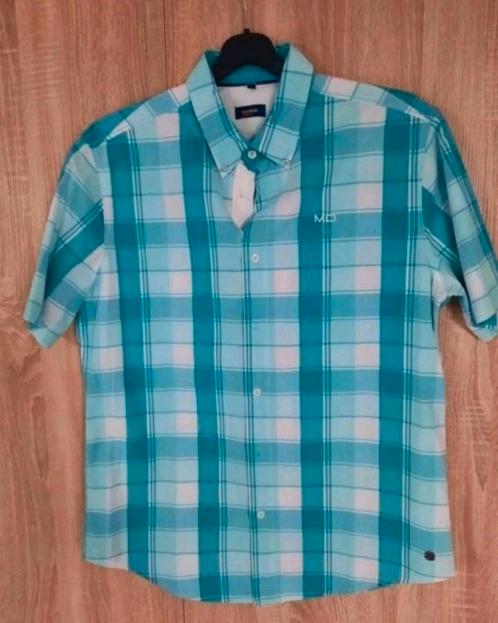 Overhemd korte mouw maat L, Kleding | Heren, Overhemden, Zo goed als nieuw, Halswijdte 41/42 (L), Groen, Ophalen of Verzenden