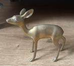 Koperen hert Bambi koper beeld hertje, Antiek en Kunst, Ophalen of Verzenden