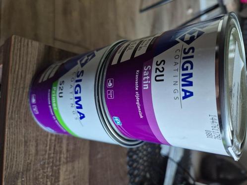 Sigma s2u primer, Sigma s2u Satin 9001, Doe-het-zelf en Verbouw, Verf, Beits en Lak, Nieuw, Lak, Minder dan 5 liter, Wit, Ophalen of Verzenden