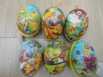 6 vintage paaseieren candy containers van papier maché, Ophalen of Verzenden, Gebruikt