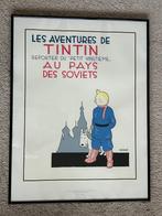 Zeefdruk Kuifje in de Sovjet Unie, Verzamelen, Stripfiguren, Ophalen of Verzenden, Kuifje, Zo goed als nieuw, Plaatje, Poster of Sticker