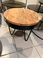 Metalen en houten salontafels, Huis en Inrichting, Tafels | Salontafels, Ophalen of Verzenden, Zo goed als nieuw