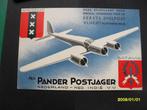 Briefkaart 1e vlucht Pander Postjager Nederland-Ned. Indie, Ophalen, Briefkaart