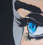 Schilderij - Tim Tilman - Blue Eyes - Pop Art - 50x50cm, Ophalen