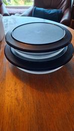 2 tupperware serveerschaal indigo, Huis en Inrichting, Keuken | Tupperware, Ophalen of Verzenden, Zo goed als nieuw, Schaal