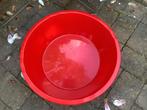 Grote ronde rode plastic teil, kuip, ton, waterbadje Ø 75 cm, Ophalen