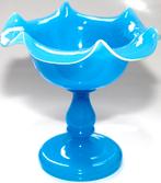 Schitterende Antieke Blauw Opaline Glas Bokaal Vaas, Antiek en Kunst, Antiek | Glas en Kristal, Verzenden