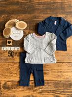 Baby meisje setje colbert shirt legging blauw grijs maat 50, Kinderen en Baby's, Babykleding | Maat 50, Meisje, Nieuw, Ophalen of Verzenden