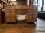 vintage houten dubbelzijdige XL diepe bureau, Ophalen