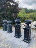 Sierlijke en unieke betonnen bloempotten op betonnen zuilen, Tuin en Terras, Bloempotten, Ophalen, 40 cm of meer, Rond, Nieuw