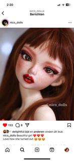 Bjd msd minifee hoofdje, Verzamelen, Poppen, Verzenden, Zo goed als nieuw, Pop