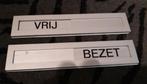 Schuifbordje Vrij - Bezet aluminium magnetisch, Ophalen of Verzenden, Gebruikt, Overige materialen, Overige typen