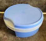 Tupperware vensterdoos koektrommel Blauw, Huis en Inrichting, Keuken | Tupperware, Ophalen of Verzenden, Zo goed als nieuw, Blauw