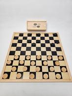 # Dambord - Schaakbord met Damstenen van hout, Hobby en Vrije tijd, Gezelschapsspellen | Bordspellen, Ophalen of Verzenden, Zo goed als nieuw