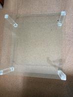Glazen Salontafel - 1x1 meter, Gebruikt, 100 tot 150 cm, Vierkant, Ophalen of Verzenden