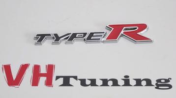 Honda Type R 3D logo zelfkelvend 15 cm metaal zwart rood beschikbaar voor biedingen