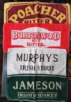 Zes vintage branded bar towels / bardoeken, Gebruikt, Café, Verzenden