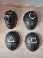 Squid Game Masker 4 stuks, Ophalen of Verzenden, Halloween of Griezel