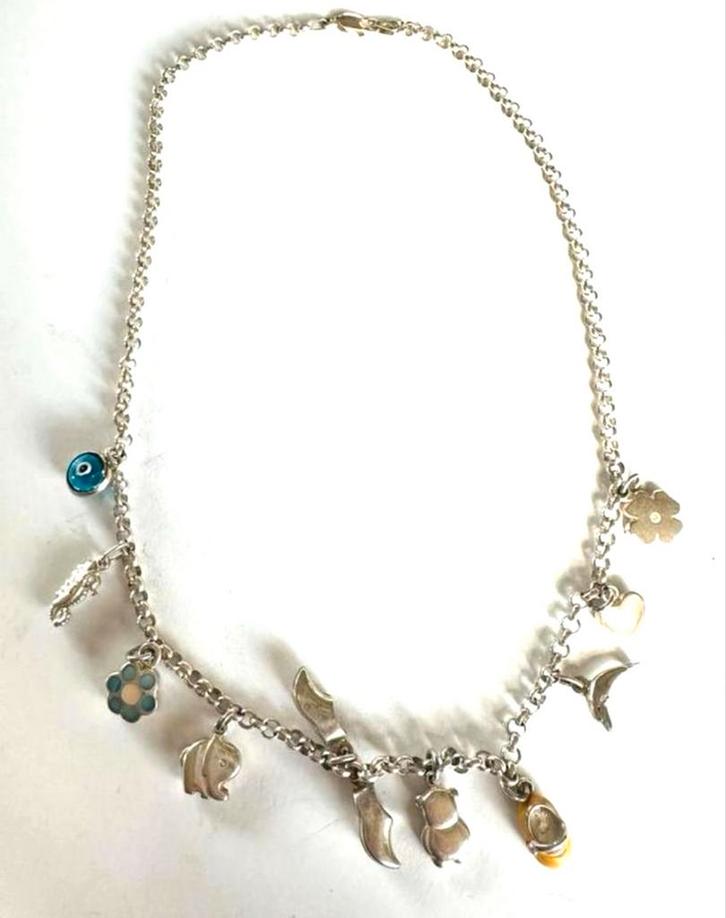 Zilveren kinder bedelketting, Sieraden, Tassen en Uiterlijk, Kindersieraden, Zo goed als nieuw, Verzenden