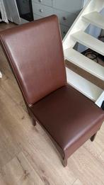 4 set eetkamer stoelen, Huis en Inrichting, Stoelen, Ophalen, Gebruikt, Bruin, Leer