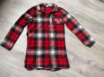 Rode flanellen geruite nachtjapon, Nacht- of Onderkleding, Meisje, Ophalen of Verzenden, Zo goed als nieuw