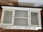 wit ophang kastje met vitrine en haakjes, Huis en Inrichting, Ophalen, Minder dan 50 cm, Gebruikt, Minder dan 25 cm