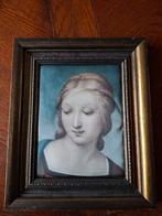 Madonna del cardellino op zijde in lijst, Ophalen of Verzenden