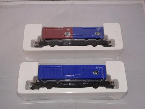 2 x Marklin 4768/4769 TFG containerwagons DB NIEUW (#851), Hobby en Vrije tijd, Modeltreinen | H0, Nieuw, Wagon, Wisselstroom